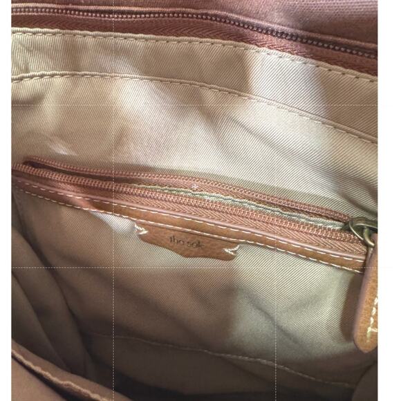 The Sak Ventura Backpack in Leather Adjustable Convertible Strap Tobacco Floral - Picture 5 of 6